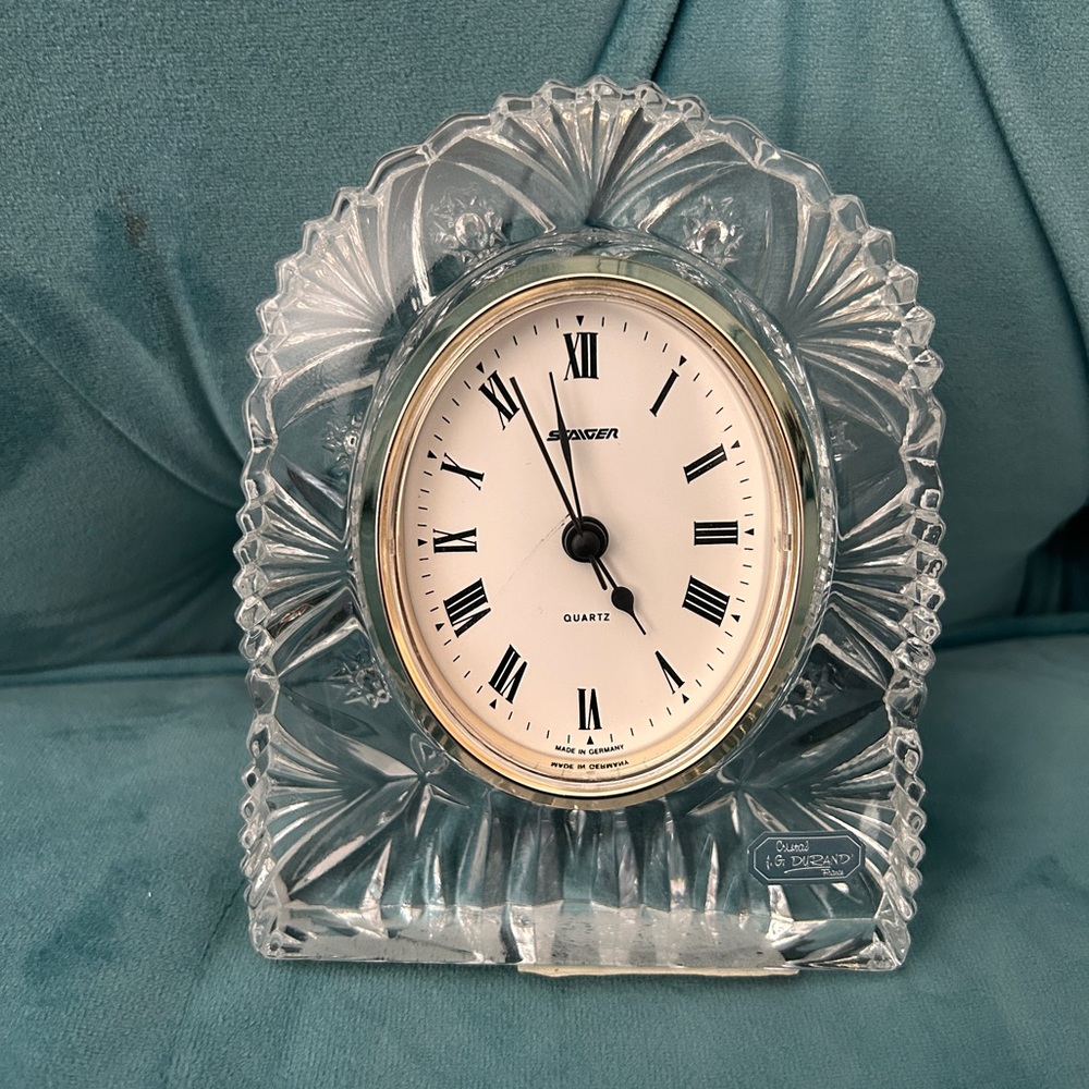 Staiger West Germany Crystal Desk Clock